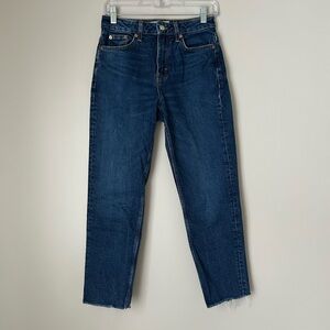Topshop Indigo Straight-Leg Jeans